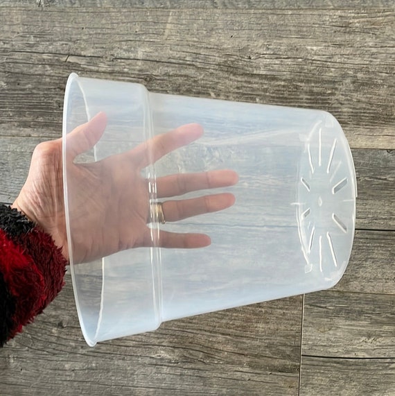 11.75" Jumbo Round Ultra Clear Orchid Pot, Clear Plastic Pot, Plastic  Flower Pot for Orchids, Clear Pot for Large Tropicals and Aroids - Etsy