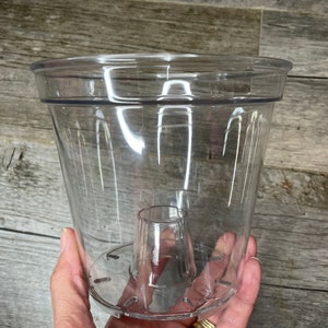 5.7&quot; glass-like ultra high transparency clear round orchid pot, ultra clear nursery pot, clear pot for orchids and tropical plants