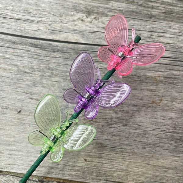 Butterfly plant clips, Plastic plant clip for orchids, Support clips for orchid flowers, 12 orchid clips, Hoya clips, Trellis clips