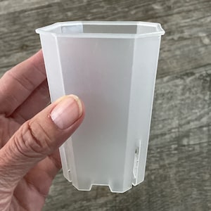 2.75&quot; bevel sided square clear pot, Tall clear pot for orchid seedlings, Small transparent succulent pot, Seedling orchid pot, Howarthia pot