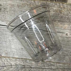 4.5" glass-like ultra high transparency clear round orchid pot, ultra clear nursery pot, clear pot for orchids and tropical plants image 6