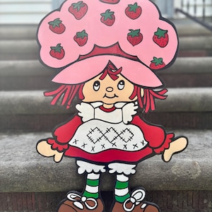 2ft Strawberry girl Individual Cutout, Standee, Party Decor, Photo Prop, Party Centerpiece