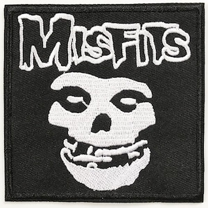 MISFITS Punk Fiend Skull Iron-On Patch Embroidered danzig samhain black flag NEW