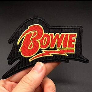 DAVID BOWIE Iron-On PATCH Embroidered black ziggy stardust prince rolling stones queen New