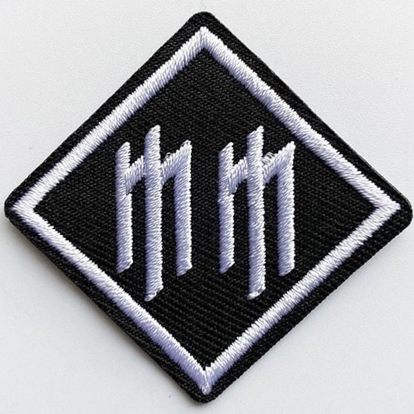 MARILYN MANSON Iron-On Patch MM Logo heavy metal death goth nine inch nails gwar
