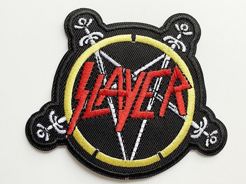 SLAYER Iron-On Pentagram Patch rock band metal pantera sepultura metallica lamb of god NEW image 1