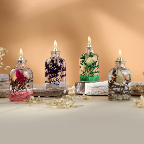 The Lux Bliss Decorative Oil Lamp Candle Set of 4 x 50 ml (4 x 1.69 Ounce)