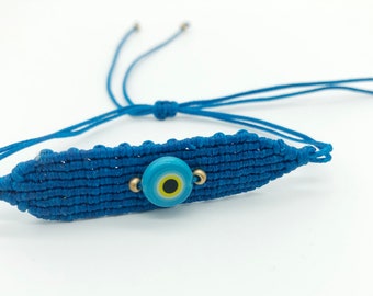 Evil Eye Bead Bracelet and Anklet Blue