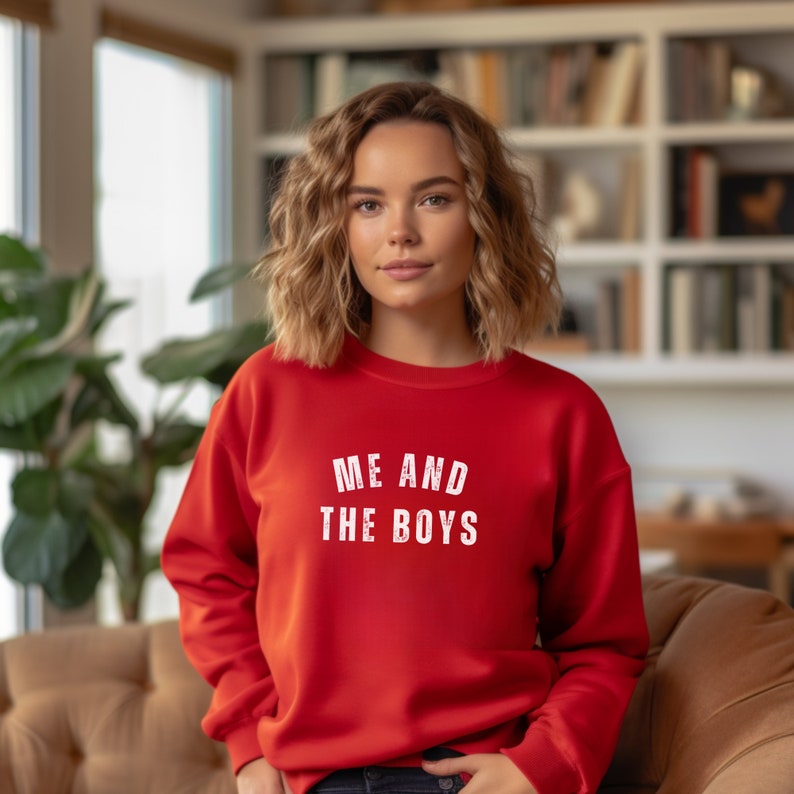 Me and the boys Sweatshirt, mother of boys, Mothers Day gift, sports mom, funny gift for the matriarch of the family full of sons, women image 3