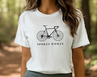 スポークスウーマンTシャツ：サイクリング愛好家のための自転車アートTシャツ