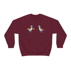 Couple of boobys sweatshirt, blue footed booby, funny pun, for the girl that has a good sense of humor, bird wildlife, science bird gift image 3