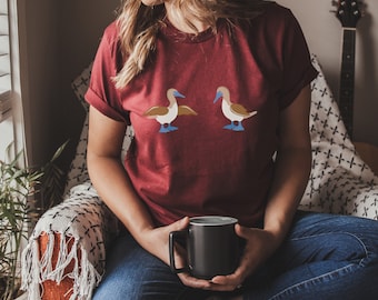 Camiseta de pareja de piqueros, piquero de patas azules, juego de palabras divertido, para la chica que tiene buen sentido del humor, vida silvestre de aves, regalo de pájaro científico