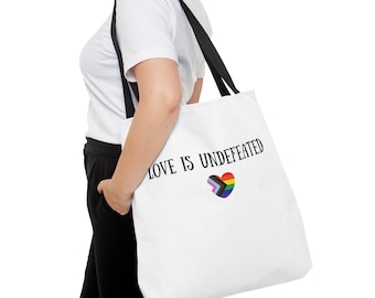 Love is Undefeated LGBTQ+ Tote Bag: Equal Rights Ally Support