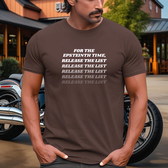T-shirt Anti Trump MAGA Avec Mention Jeffrey Epstein - Manches Courtes Col Rond - Neuf Avec étiquettes