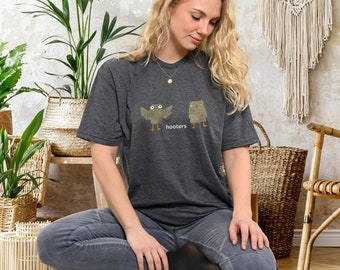 Hooters Tee: Funny Owl Pun Shirt - Nature Lover Gift