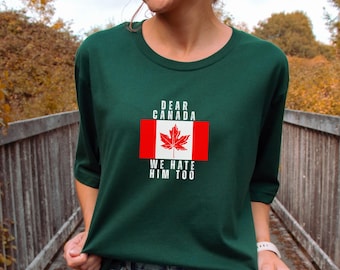 Camiseta anti-Trump de Political Deer Canada: Canadienses, nuestros aliados