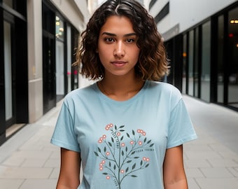 Subtle Anti-Trump Floral Tee: Vote Democrat