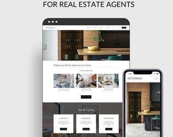 Squarespace 7.1 Template for Real Estate Agent, Squarespace Template, Website Design for Realtors, Property Management, Interior Website