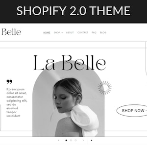 Clean Editorial Shopify Theme, Minimal Shopify Website Template, Shopify Boutique, Shopify 2.0, Canva Banners, Ecommerce Website Design