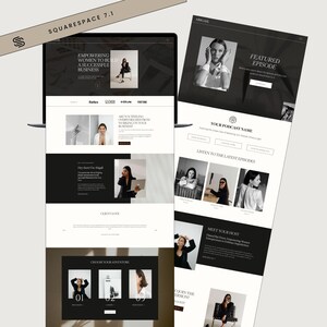 Squarespace Template for Female Coaches and Podcasters, Squarespace Website, Life Coach Website, Squarespace Templates Personal Brand