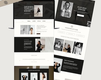 Squarespace Template for Female Coaches and Podcasters, Squarespace Website, Life Coach Website, Squarespace Templates Personal Brand