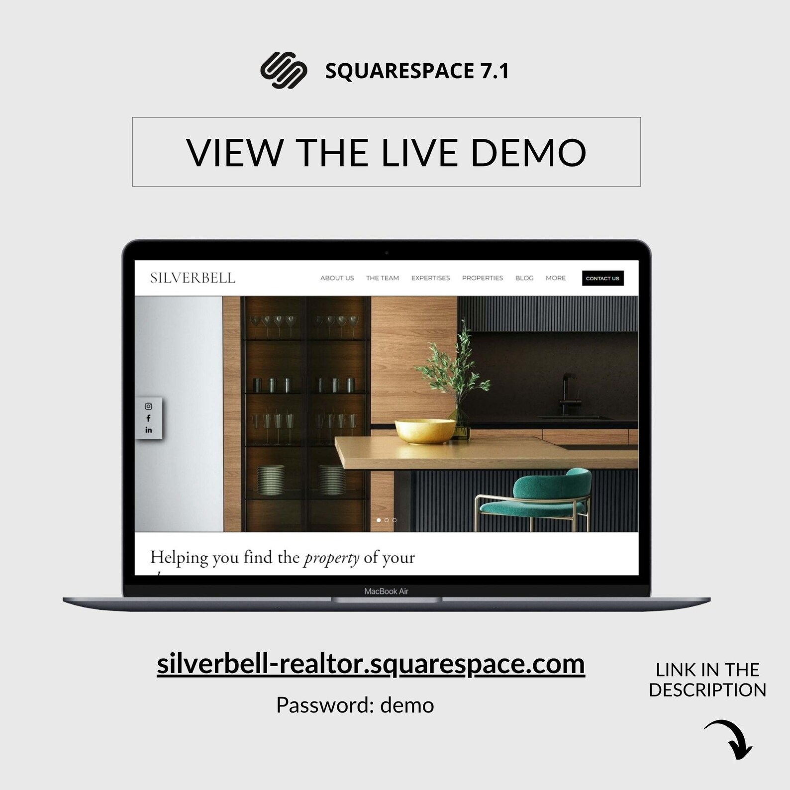 Realtor Squarespace Website Template, Website Design for Realtors