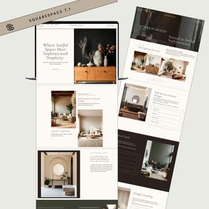 Website Template Squarespace for Interior Designers and Architects, Squarespace Real Estate Website Template, Portfolio Website