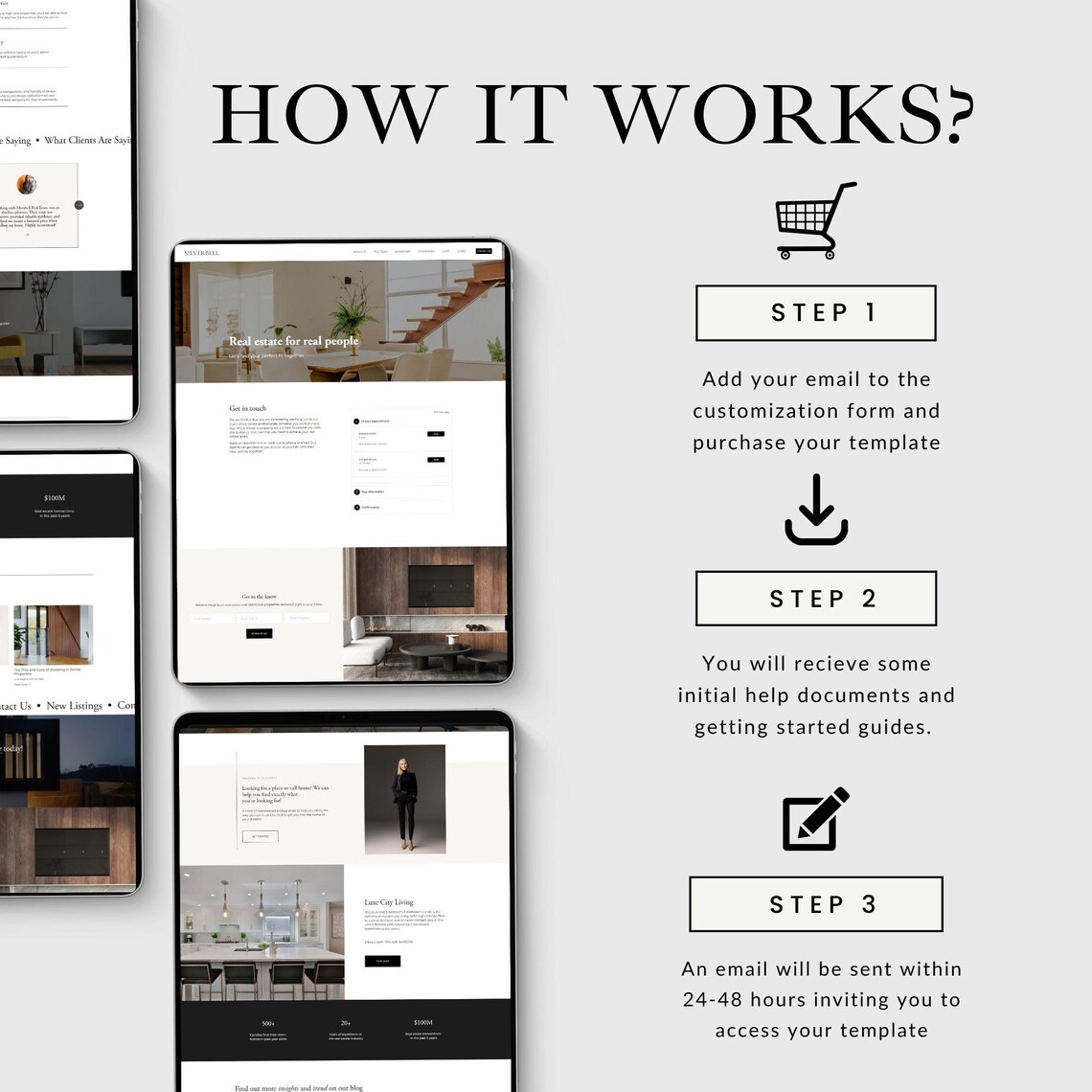 Realtor Squarespace Website Template, Website Design for Realtors