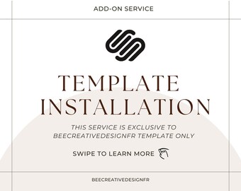 Squarespace Template Installation Add-On  (Must Be Purchased With Our Template)