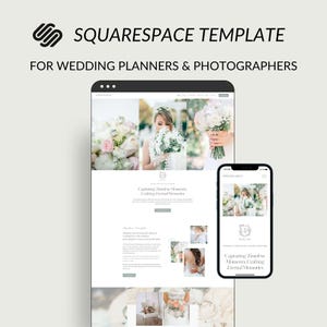 Minimal Squarespace Template for Wedding Planner, Squarespace 7.1 Template, Portfolio Website, Squarespace Website Template, Responsive Site