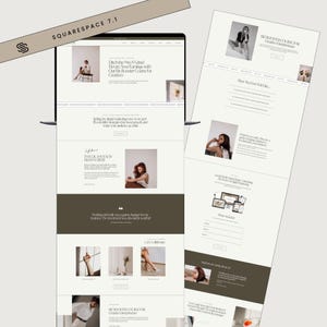 Minimal Squarespace Template, Squarespace Template for Counseling, Squarespace Template Therapy, Landing Page Template, Health Coach Website