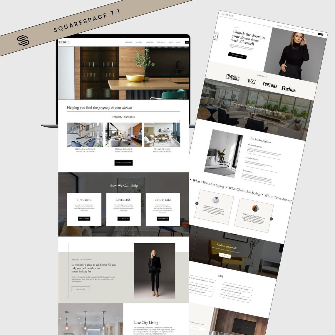 Realtor Squarespace Website Template, Website Design for Realtors