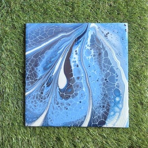 Garden stepping stone, 8 X 8in tile,zen garden tile, kitchen backsplash, wall art, Decrotative tile