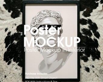 Frame Mockup Close Up, Digital Template (PSD)