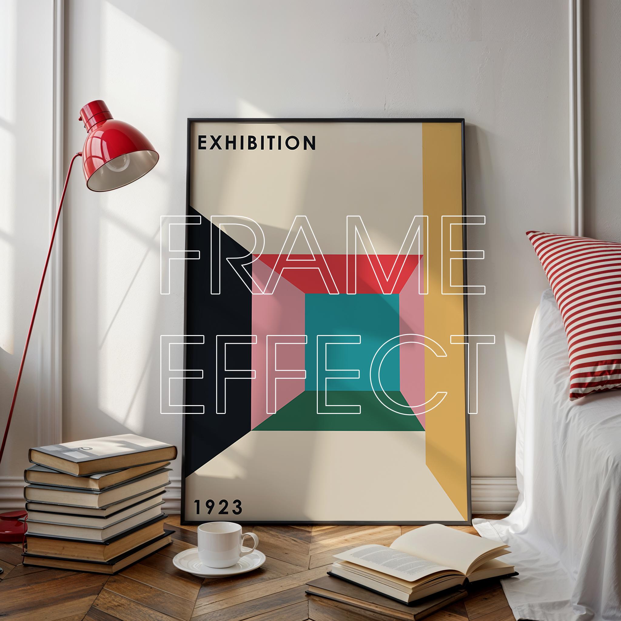 Retro Poster Frame Mockup, Interior Scene (PSD, Digital Download) - Etsy UK