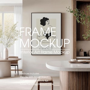 Large Art Frame Mockup, Gallery Wall Mockup (Digital Download)