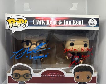 Clark Kent and Jon Kent Superman & Lois Custom funko pop signed 2 pack