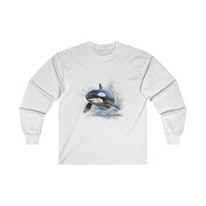 Orca Long Sleeve Shirt, Killer Whale Shirt, Orca Whale Jumping, Ocean Conservation Shirt, Marine Biology Shirt
