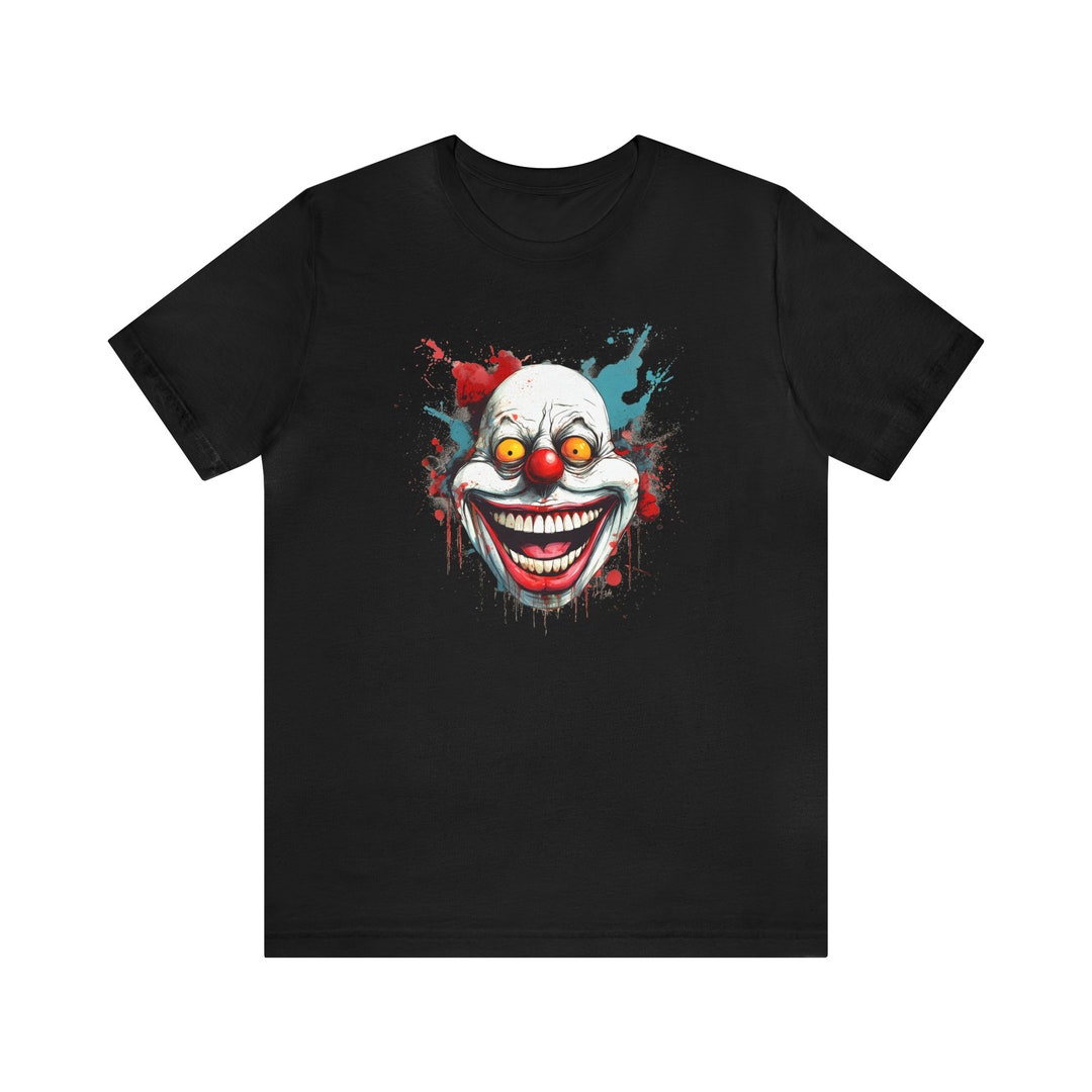 Misfit Grin Clown Shirt, Crazy Clown Shirt, Demented Clown Shirt, Scary ...