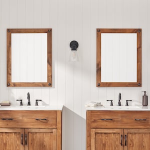 DRAKESTONE | 24x31 Farmhouse Vanity Mirror w/ Clavos | 2-Pack