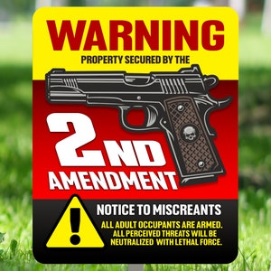 Security yard sign 2nd Amendment