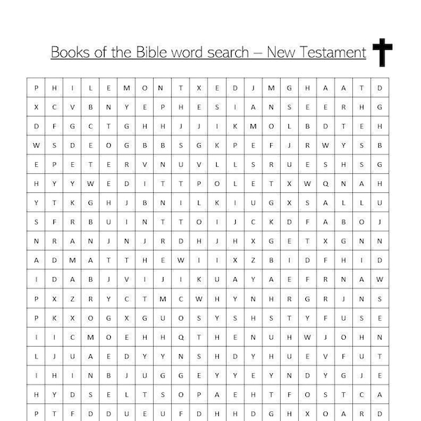 Bible books word search set, New and old testament UK