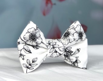 Black Floral Dog Bow Tie | Paris Floral Bow Tie | Black Floral Bow Tie | Floral Dog Bow Tie | Holiday Floral Bow Tie | Black Dog Bow