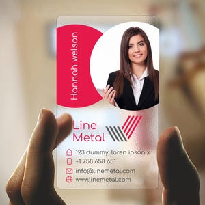100 pcs  - ID Transparent Business Card, Clear Boutique Card, Acrylic Frosty plastic, Translucent Plastic Cards,  Special Business Card
