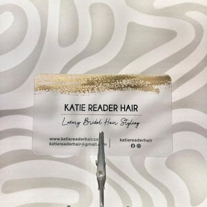 100 pcs - Gold Foil Transparent Business Card, Clear Boutique Card, Acrylic Frosty plastic, Translucent Plastic Cards, Special Business Card