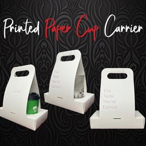 Cup holder -  Cup carrier - Custom Logo Print Size Color