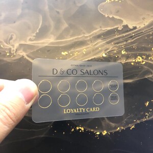 100 pcs - Carte de visite transparente en feuille d'or, Carte de boutique transparente, Plastique acrylique givré, Cartes en plastique translucide, Carte de visite spéciale