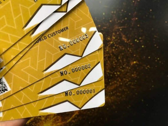 GOLDEN cardwallet 展示会 未開封 exhibition Gold/Silver Stamping Membership VIP Plastic ID Card with