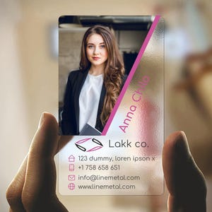 100 pcs  - ID Transparent Business Card, Clear Boutique Card, Acrylic Frosty plastic, Translucent Plastic Cards,  Special Business Card