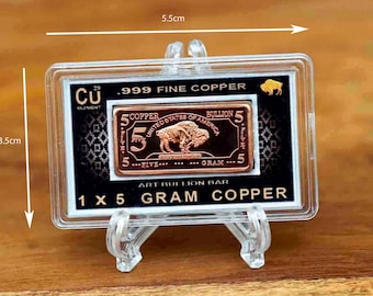 Feinkupfer Bison Bullion Bar in Kapsel: Kostenlose Geschenktütenauswahl